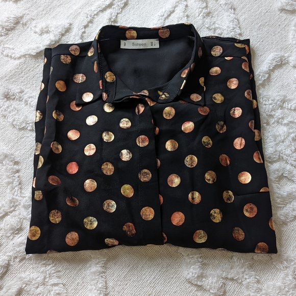 Sateen dress shirt, size large. - Picture 6 of 8